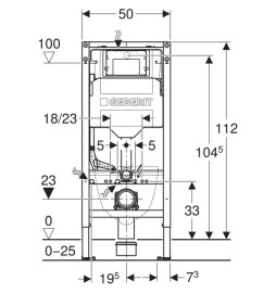 Geberit Duofix UP320 stelaż podtynkowy do miski WC wiszącej
