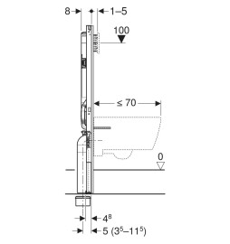 Geberit Duofix UP720 stelaż podtynkowy SLIM 8 cm grubości